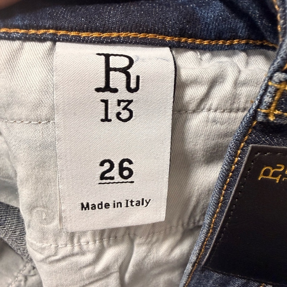 R13 Biker Boy Howell Indigo Denim Jean size 26 - Picture 11 of 16